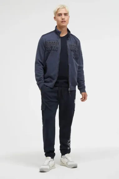 CAMP DAVID Толстовка с принтом темно-синяя