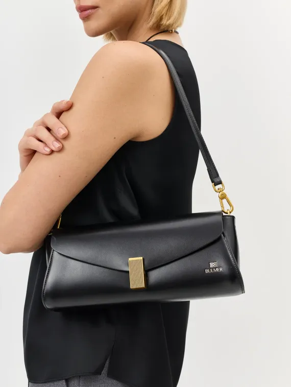 BULMER Мини сумка-багет из натуральной кожи
