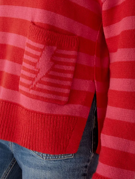 Oui Свитер из смеси хлопка с шерстью