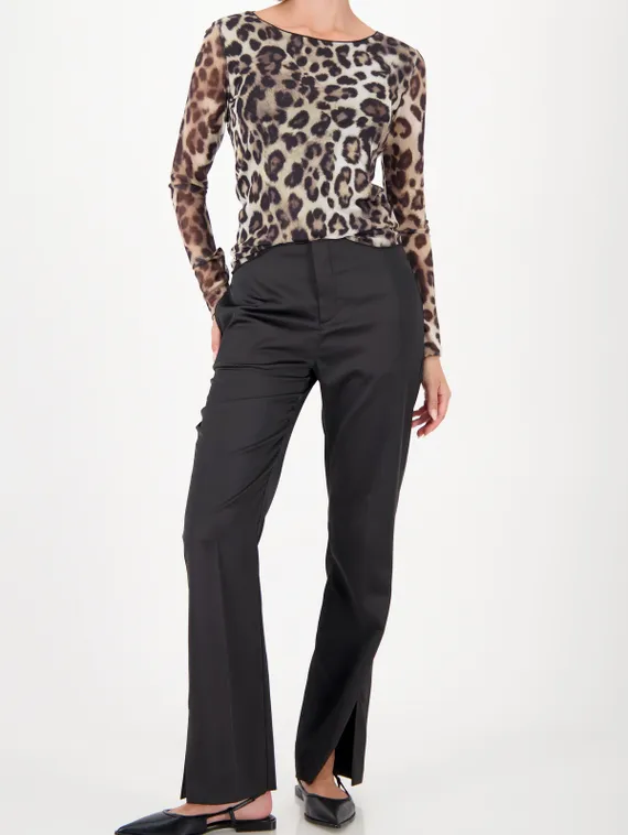 MONARI Рубашка из сетки с леопардовым принтом