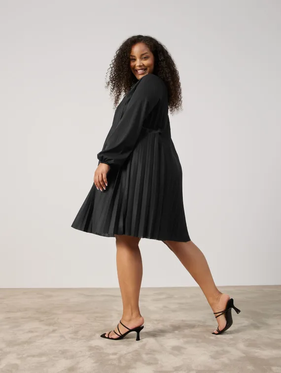 SAMOON Платье плиссированное А-силуэта