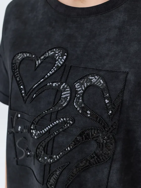 BULMER Футболка с мерцающей вышивкой