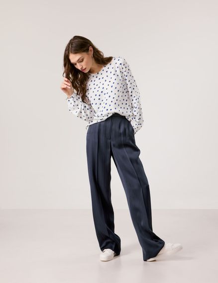 TAIFUN Блуза с принтом в горошек