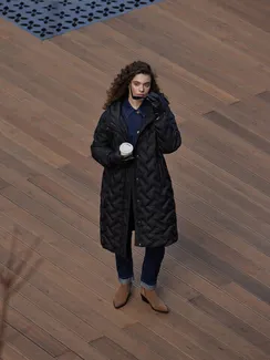 SOUL4ME Пальто стеганое с капюшоном