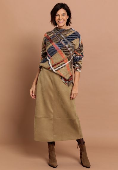 Юбка из искусственной замши BIANCA