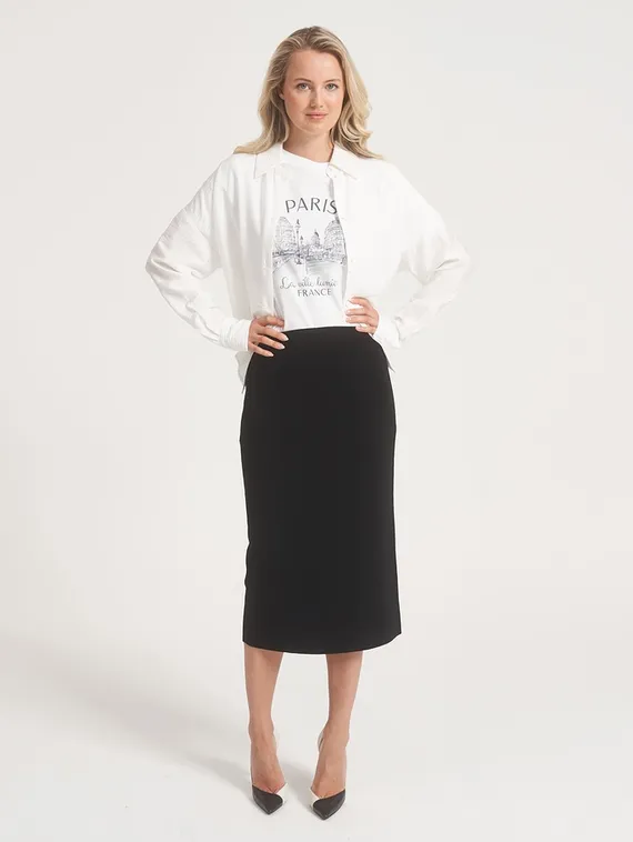 UNQ Юбка трикотажная черная