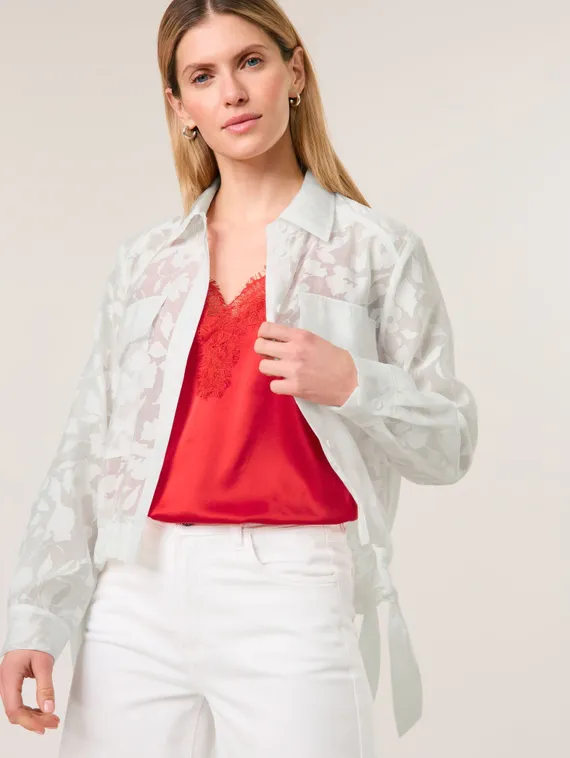 TAIFUN Блуза прозрачная