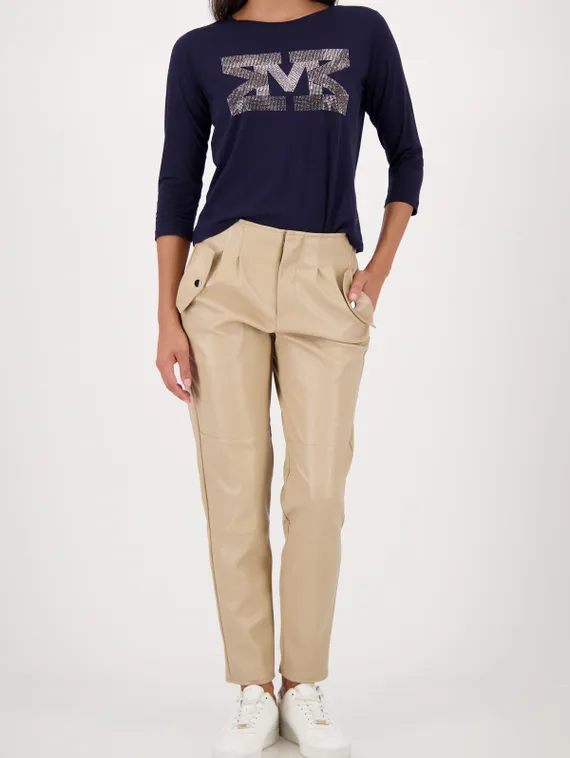 MONARI Футболка 3/4 рукав со стразами