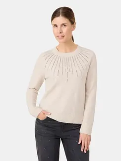 GERRY WEBER Джемпер с декоративными стразами