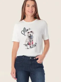 GERRY WEBER Футболка с принтом и стразами