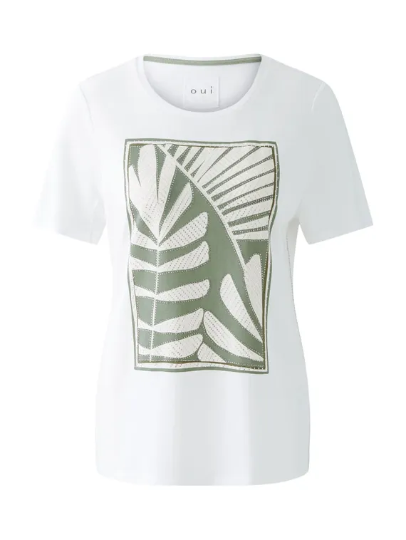 Oui Футболка со стразами
