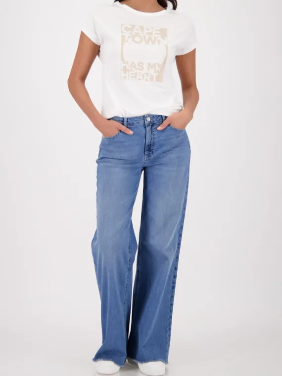 MONARI Футболка с надписью " Кейптаун-мое сердце"