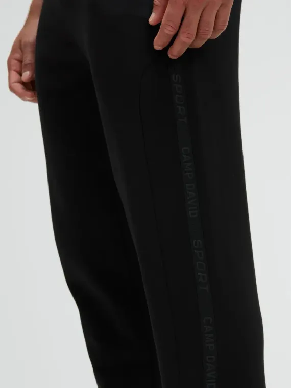 CAMP DAVID Брюки спортивные с боковыми лентами черные