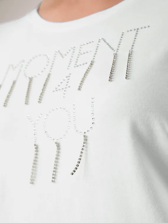 SAMOON Футболка с надписью из страз