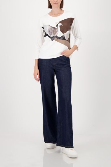 MONARI Блуза с принтом лебеди