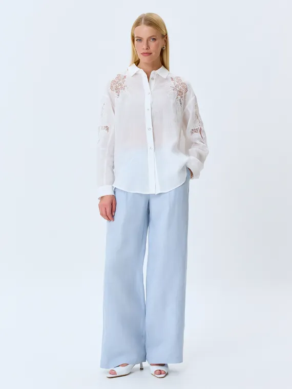 BULMER Блуза с ажурной вышивкой