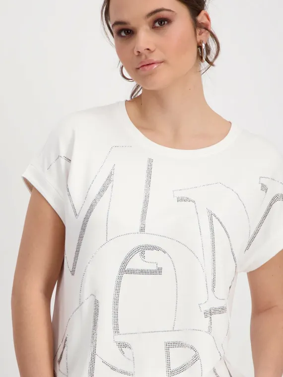 MONARI Футболка с буквами из страз