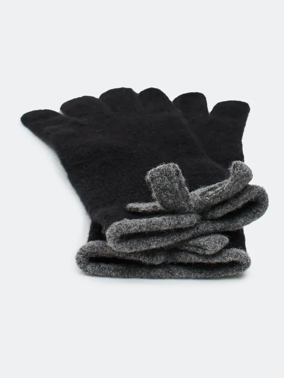 BULMER Вязаные перчатки с контрастной отделкой