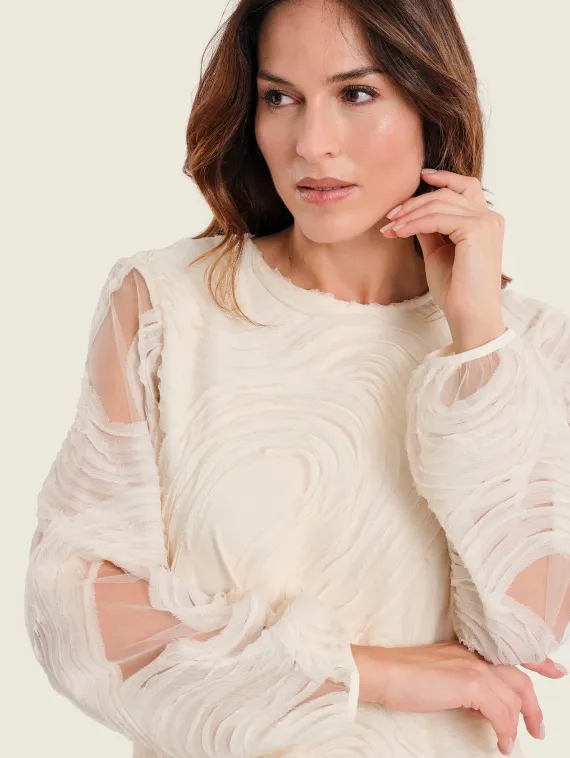 GERRY WEBER Блуза с аппликацией и бахромой