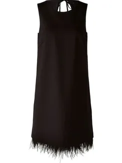 Oui Платье с перьями