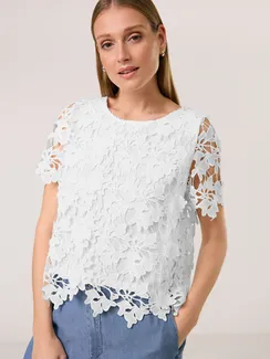 TAIFUN Кружевная блуза