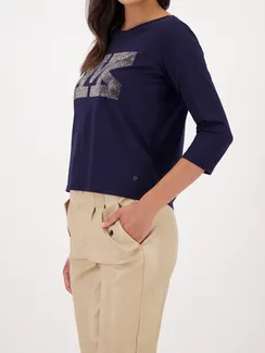 MONARI Футболка 3/4 рукав со стразами