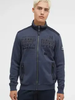 CAMP DAVID Толстовка с принтом темно-синяя