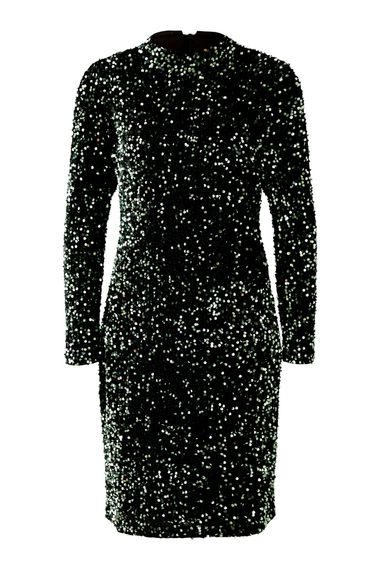 Oui Платье бархатное с пайетками
