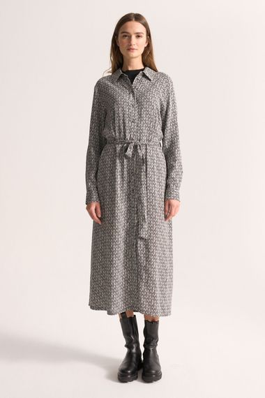 UNQ Платье-рубашка из вискозного шелка