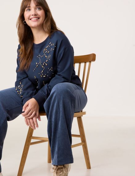 SAMOON Толстовка со стразами