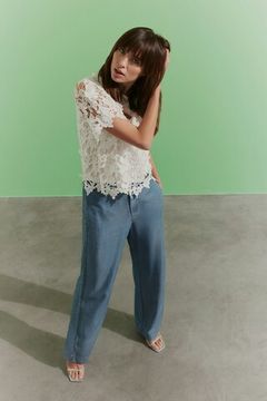 TAIFUN Кружевная блуза