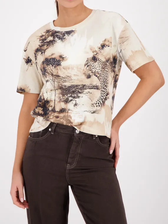 MONARI Футболка с принтом "саванна"