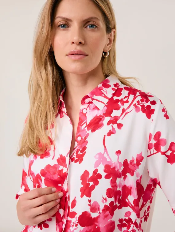 TAIFUN Блуза с цветочным принтом