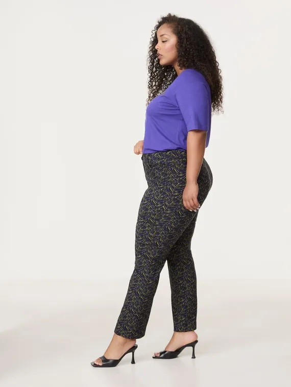 SAMOON Брюки с принтом