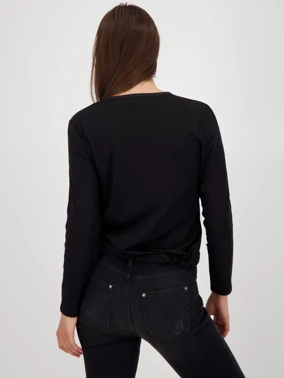 MONARI Блузка со стразами черная