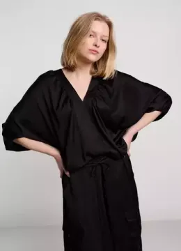 SUMMUM Блуза с рукавами "летучая мышь"