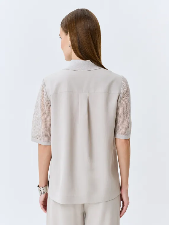 BULMER Блузка с ажурными рукавами