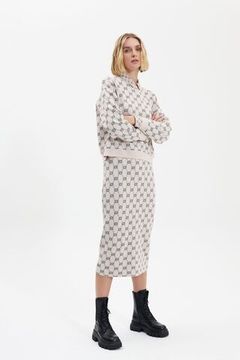 UNQ Юбка вискозная с логотипами