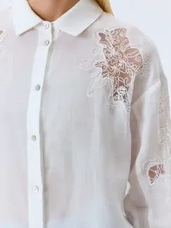 BULMER Блуза с ажурной вышивкой