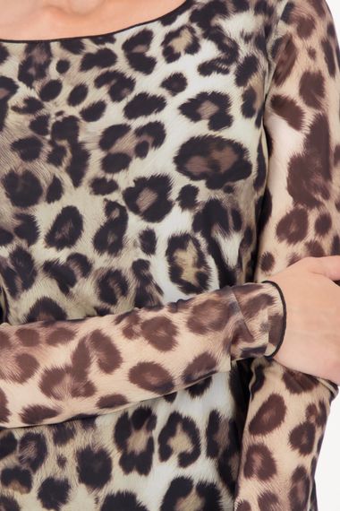 MONARI Рубашка из сетки с леопардовым принтом