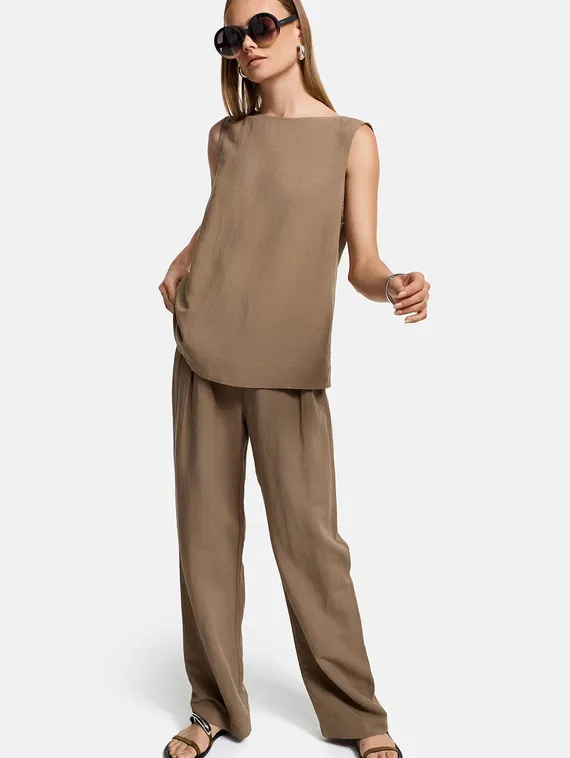 CATNOIR Топ из смеси вискозы и льна