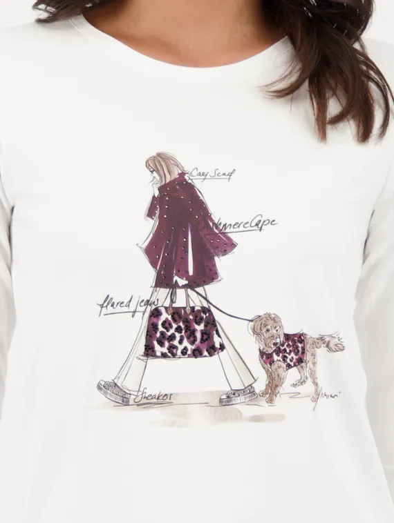 MONARI Футболка с рисунком из стразов