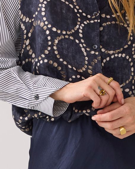 SUMMUM Блуза-рубашка из смесовой ткани