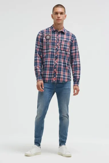 CAMP DAVID Рубашка в клетку с логотипом