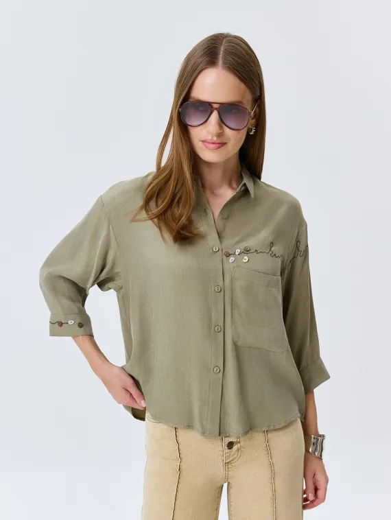 BULMER Блузка из тенселя с декором