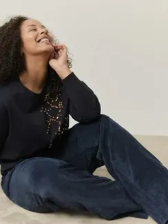 SAMOON Толстовка со стразами