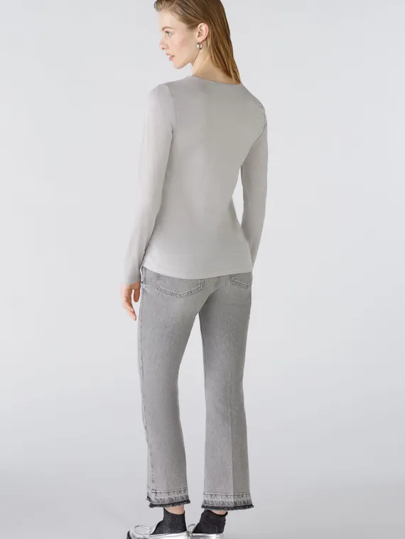 Oui Футболка из эластичной вискозы