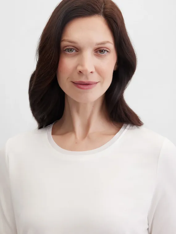 GERRY WEBER Футболка прямого кроя белая