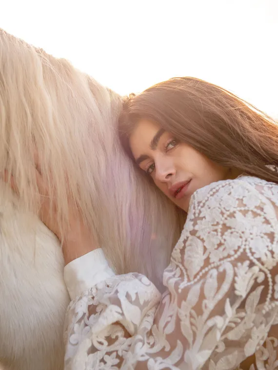 SUMMUM Прозрачная кружевная блуза