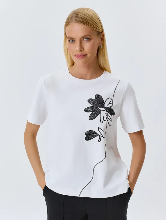 BULMER Футболка с мерцающими стразами